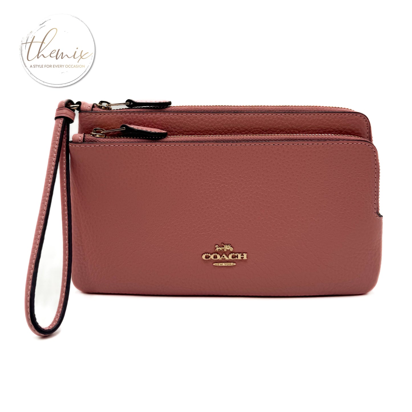 Coach Signature PVC Double Zip Wallet