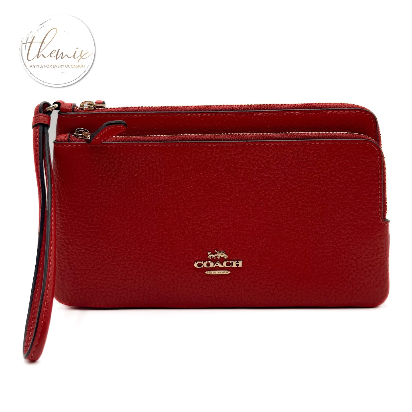 Coach Signature PVC Double Zip Wallet