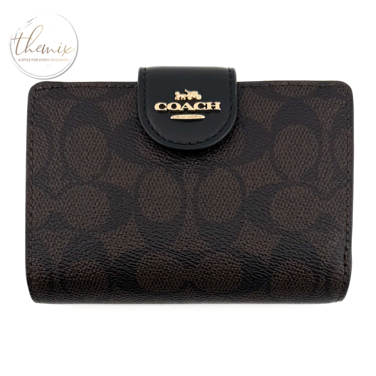 COACH Medium Corner Zip Signature Wallet