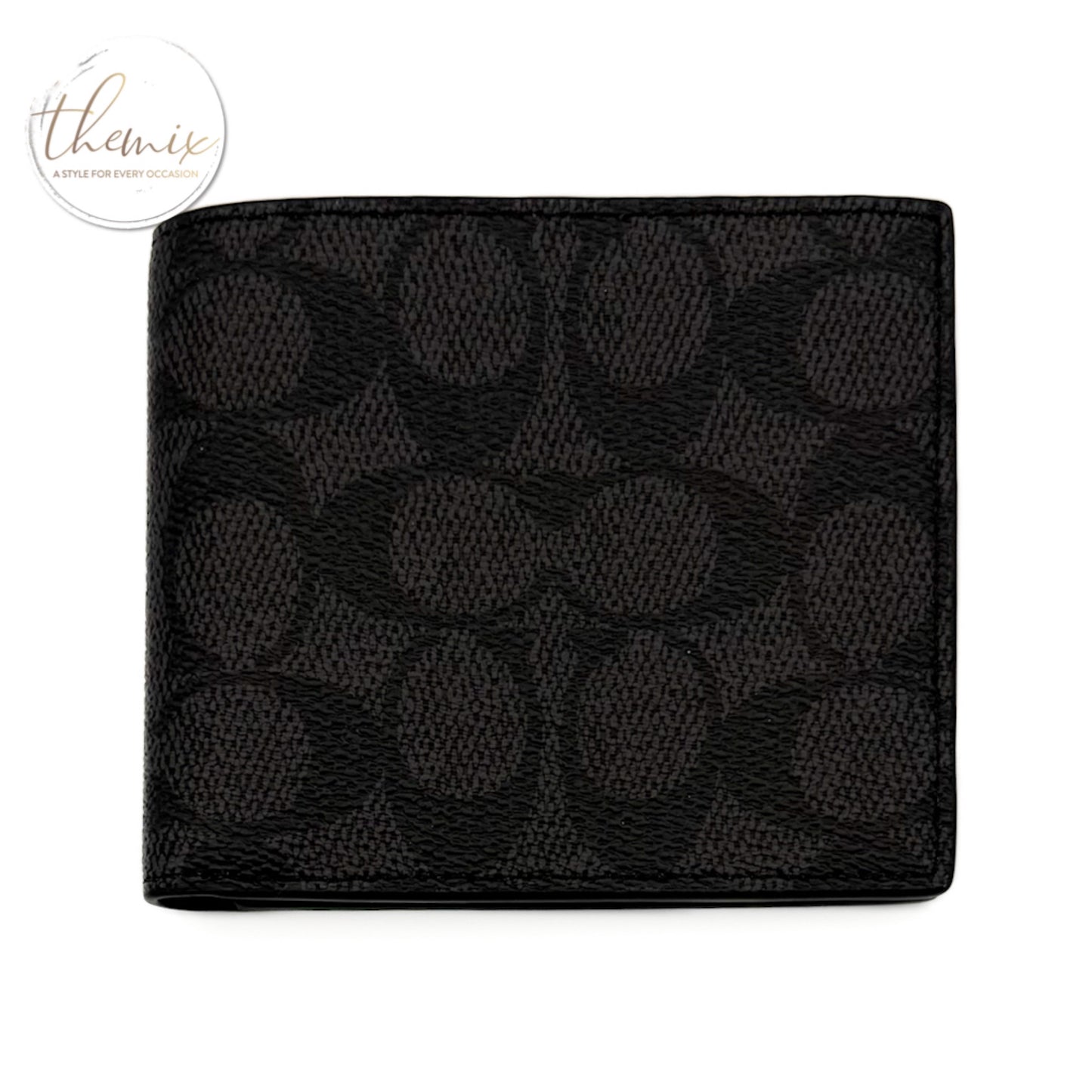 COACH Men’s Signature Coated Canvas ID Billfold Male Wallet
