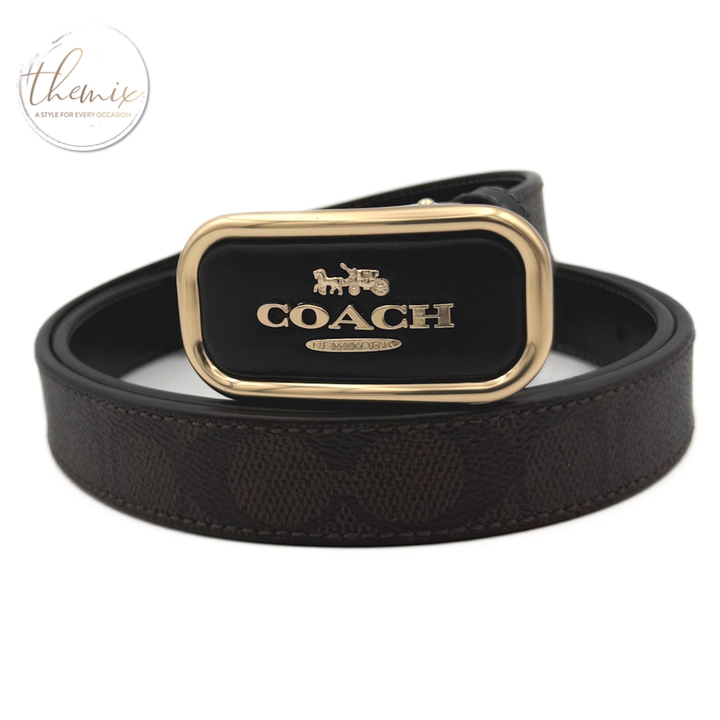 COACH Signature Buckle Cut To Size Reversible Morgan Belt 25Mm