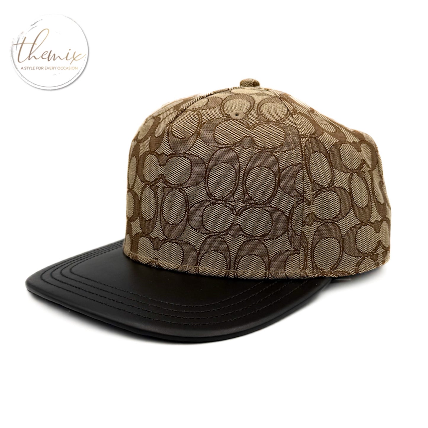 COACH Signature Jacquard Flat Brim Hat