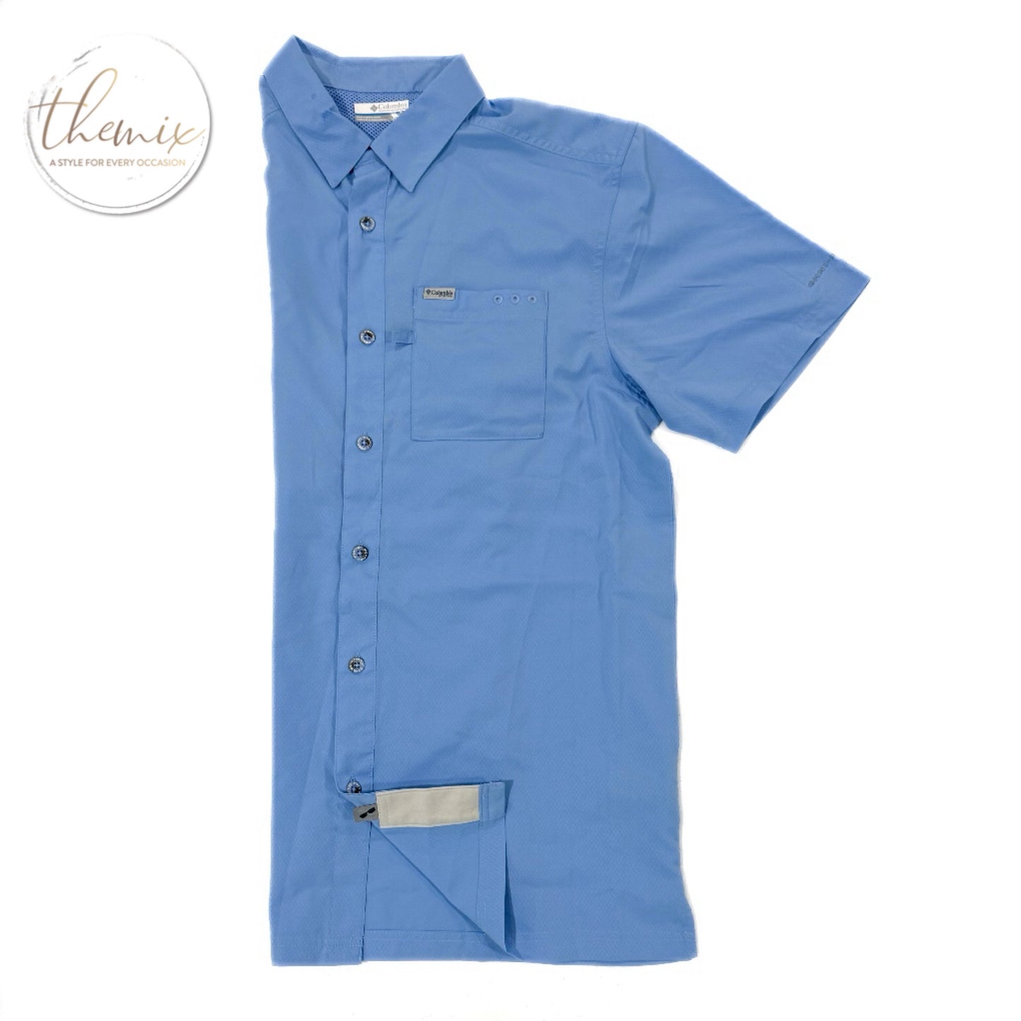 Columbia Male Bluefin Winds Camp SS Shirt
