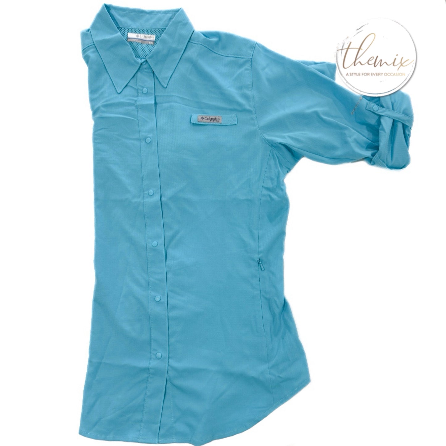 Columbia Female Crystal Springs PFG LS Button Shirt