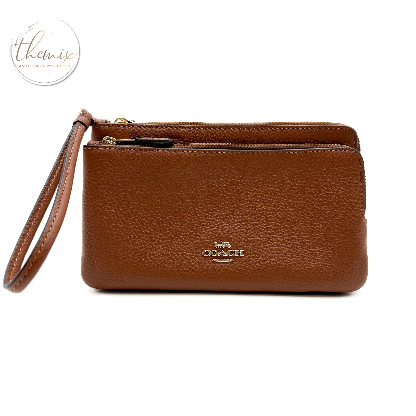 Coach Signature PVC Double Zip Wallet