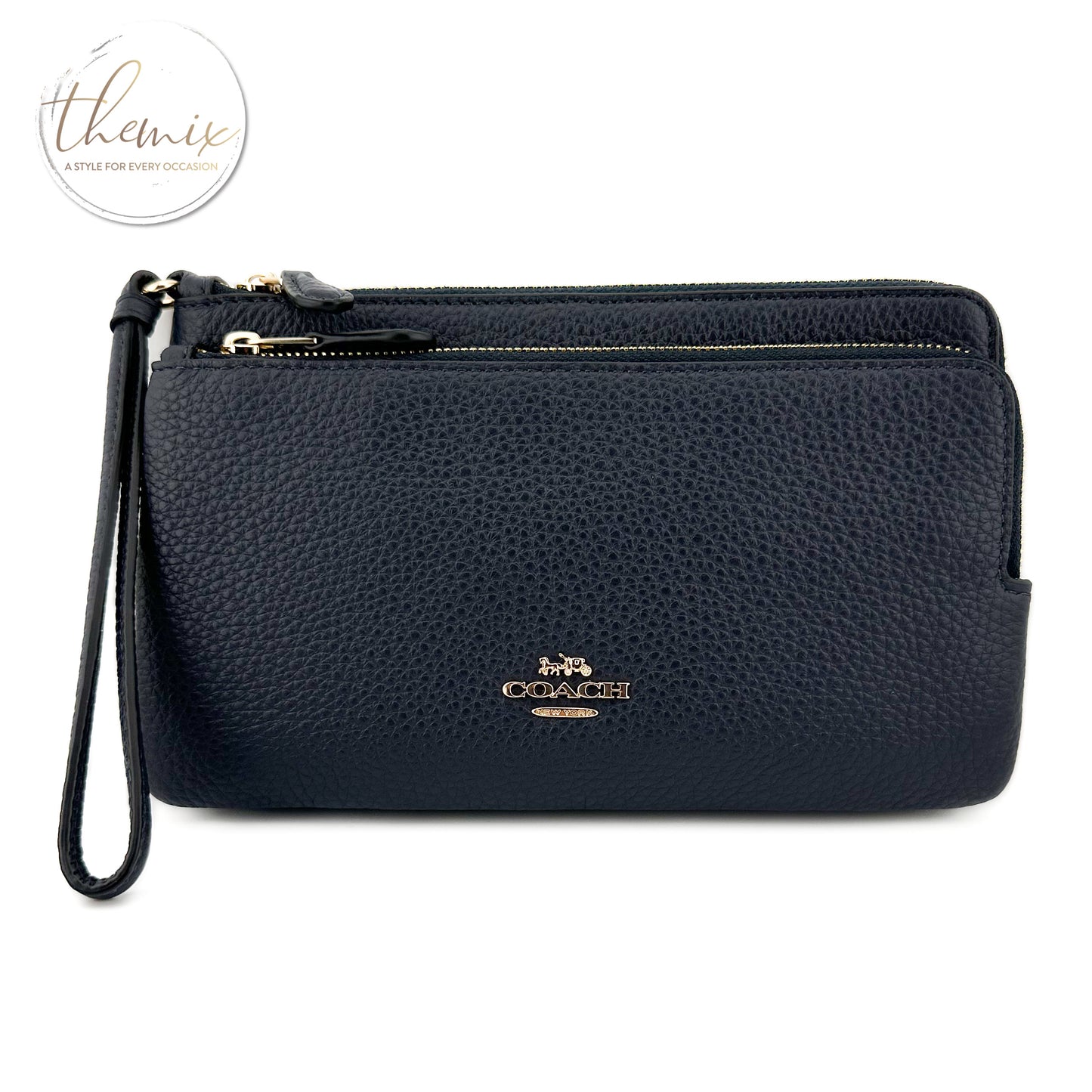 Coach Signature PVC Double Zip Wallet