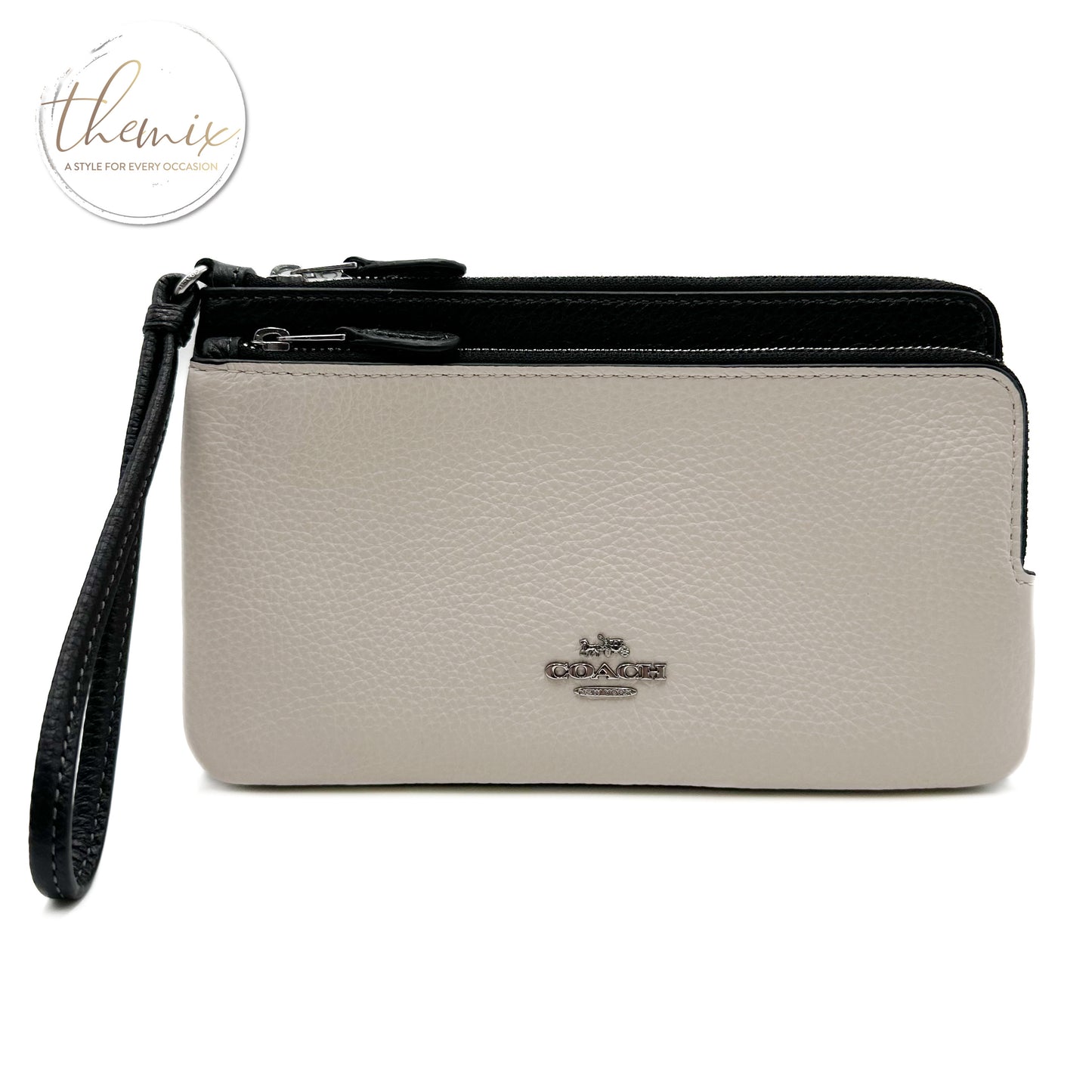 Coach Signature PVC Double Zip Wallet