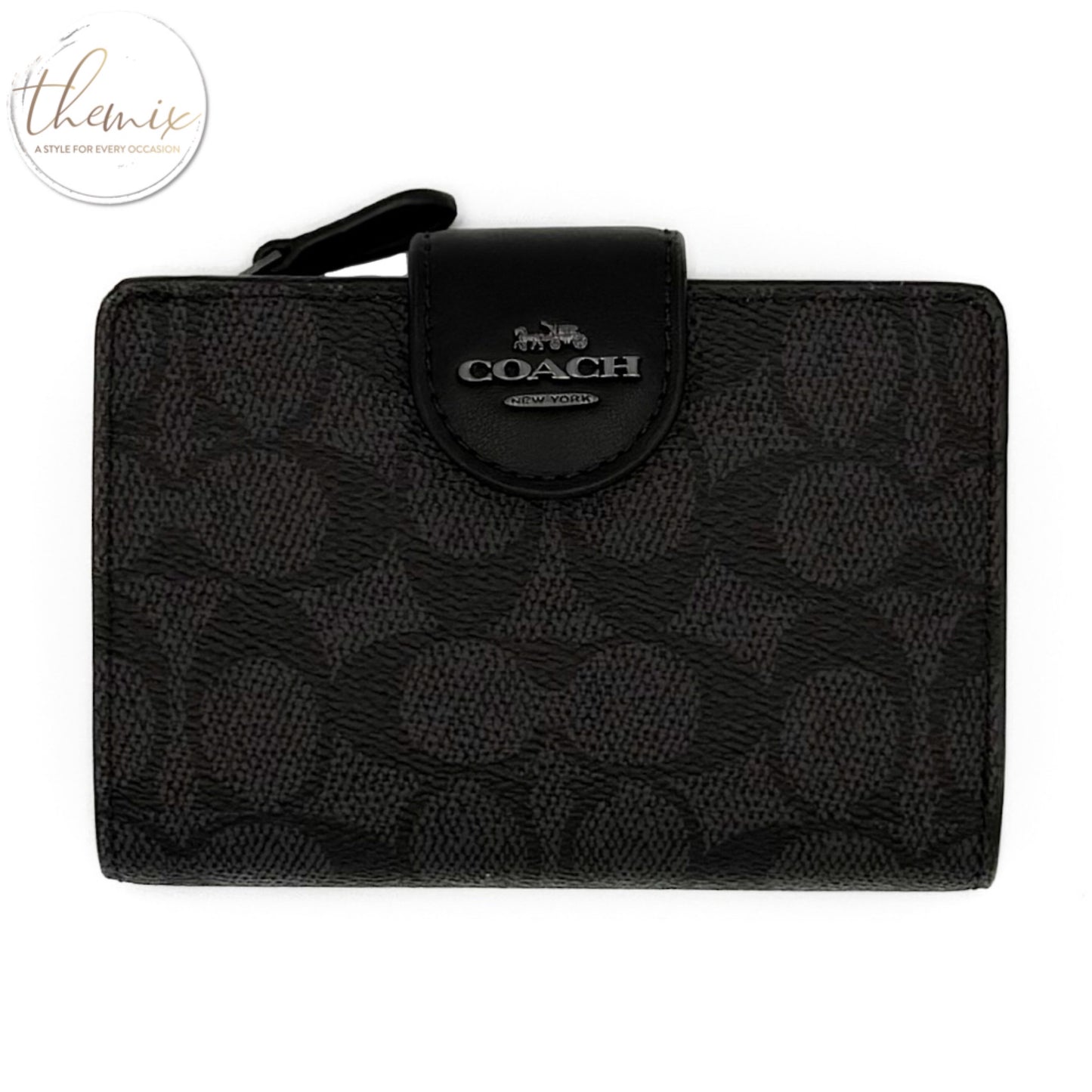 COACH Medium Corner Zip Signature Wallet