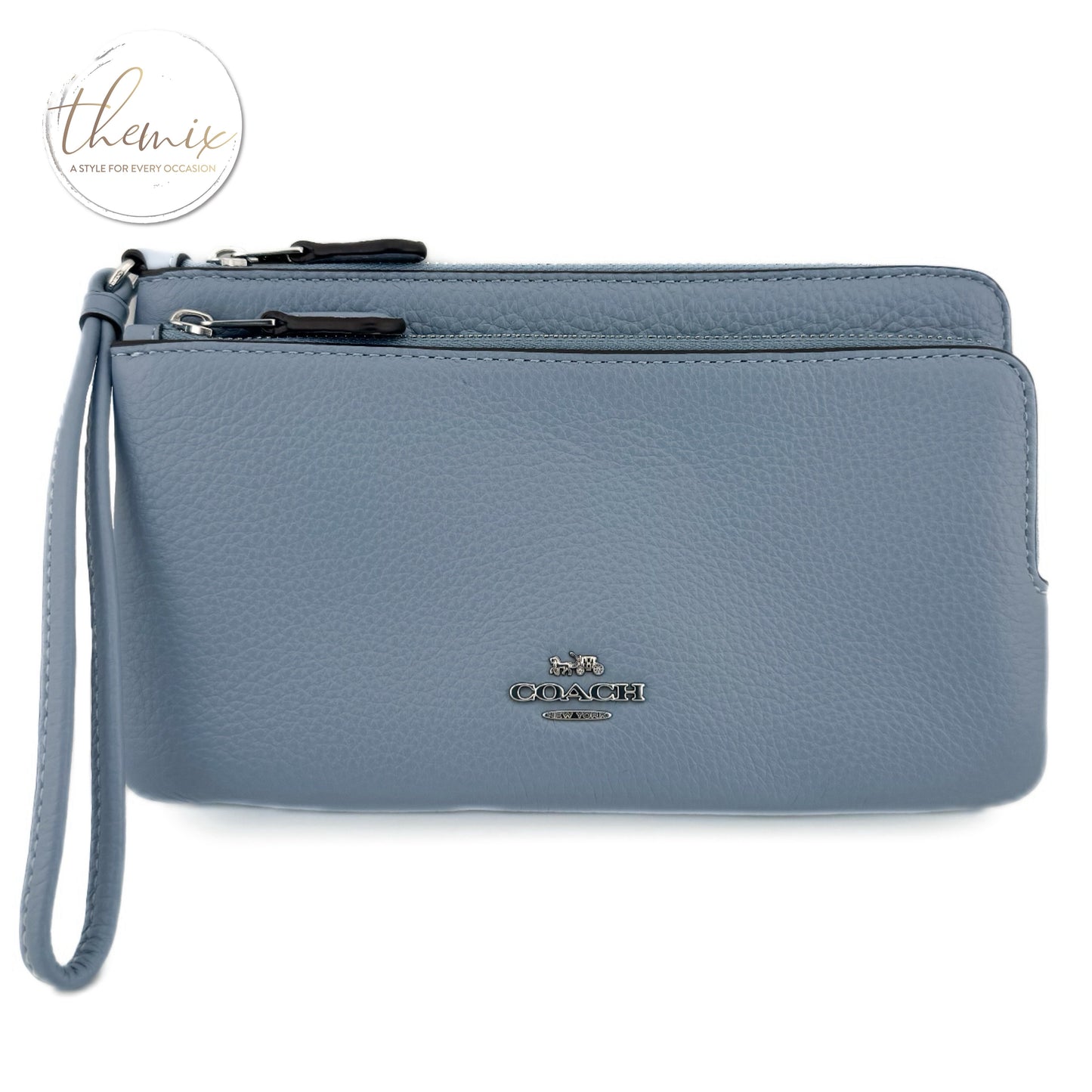Coach Signature PVC Double Zip Wallet