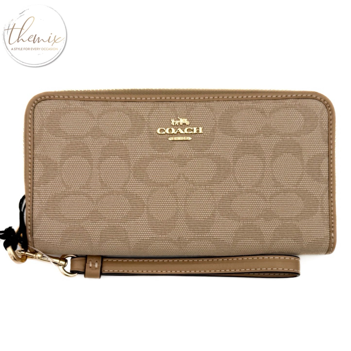 COACH Long Zip Around Wallet In Signature Canvas