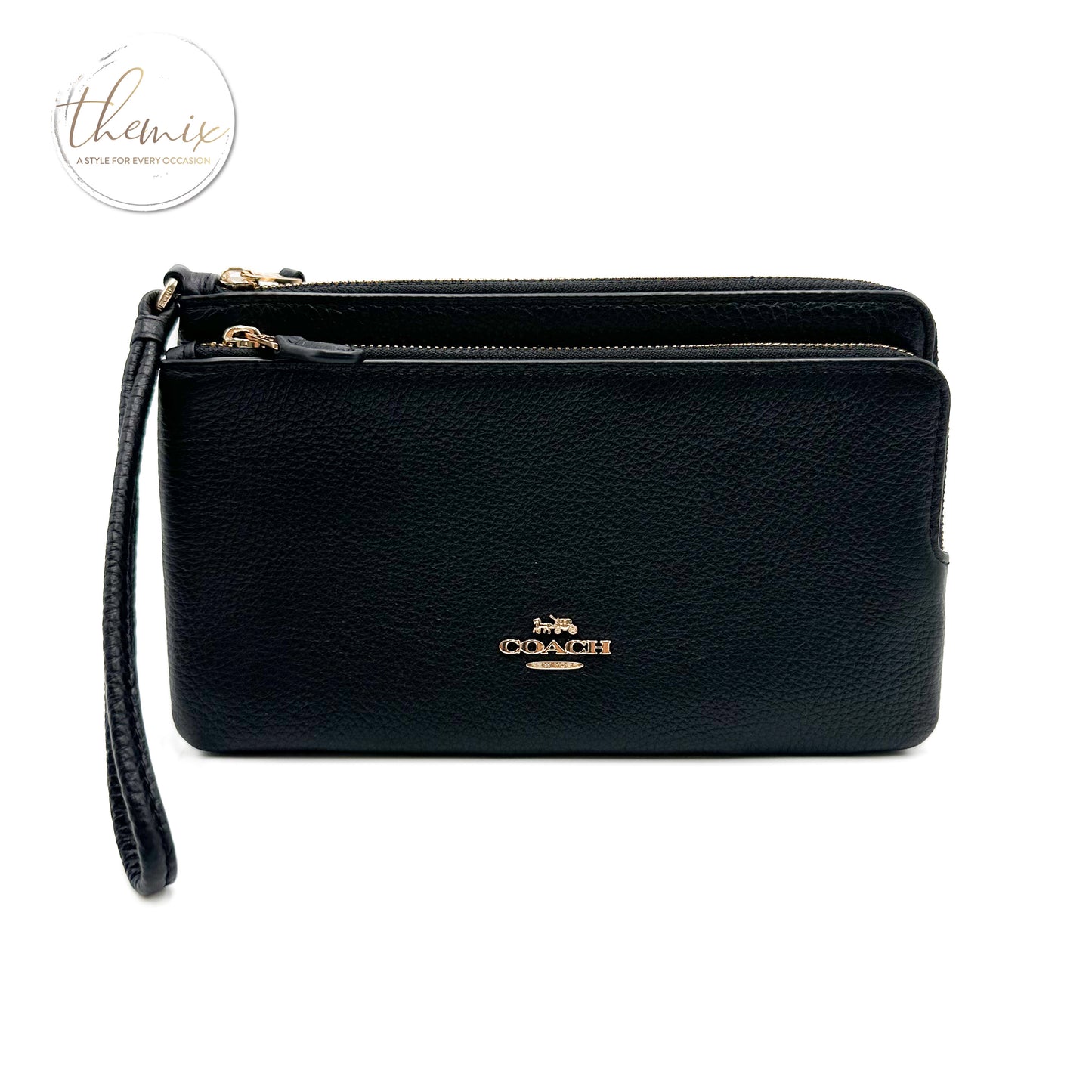 Coach Signature PVC Double Zip Wallet