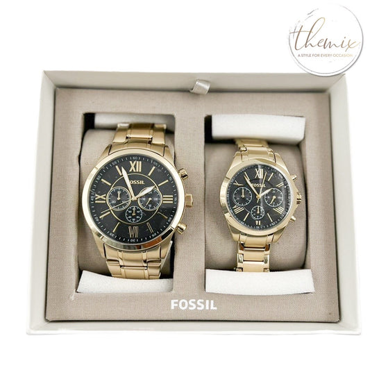 FOSSIL HIS AND HERS Gold Watch Set