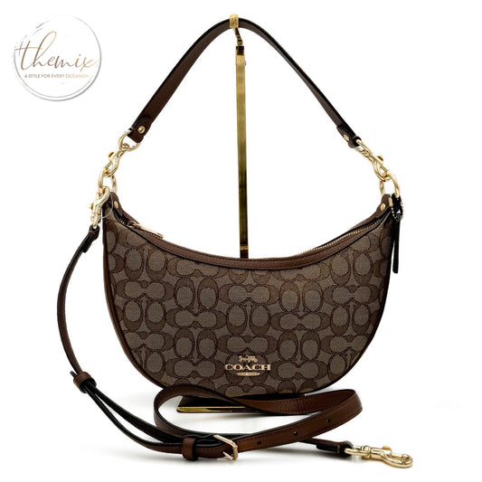 COACH Signature Jacquard Aria Shoulder Bag