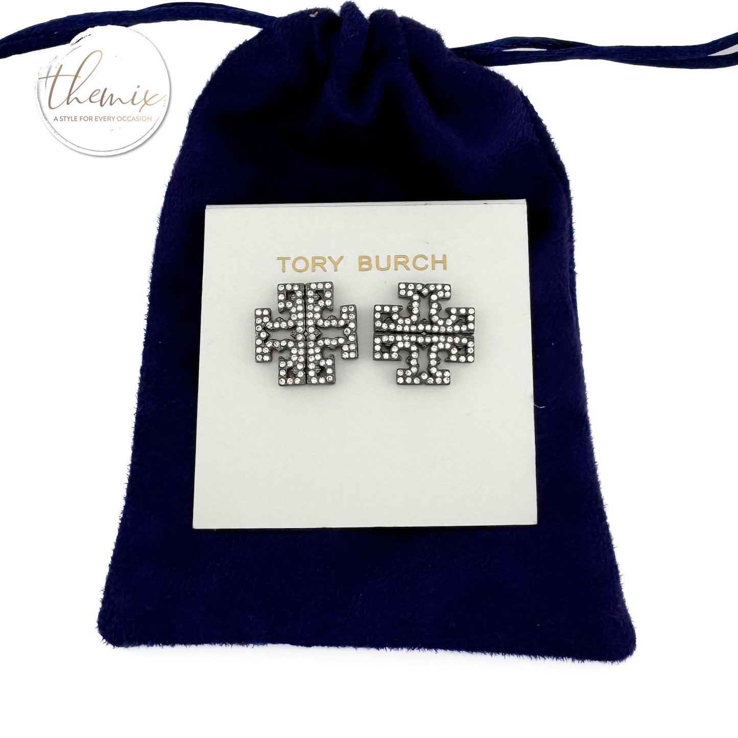 Tory Burch Britten Pave Stud Earring