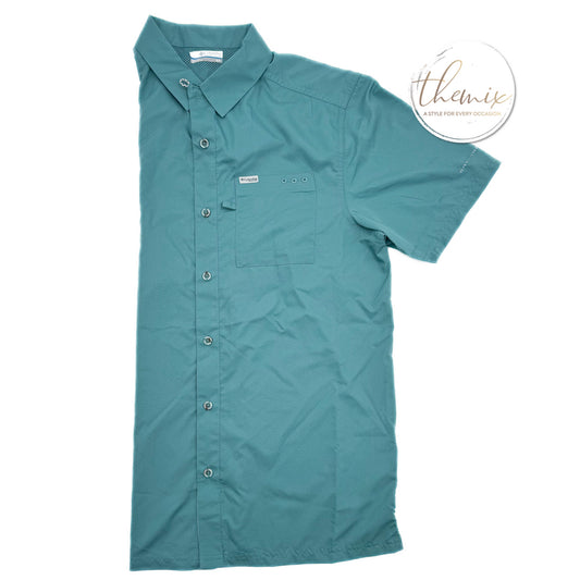 Columbia Male Bluefin Winds Camp SS Shirt