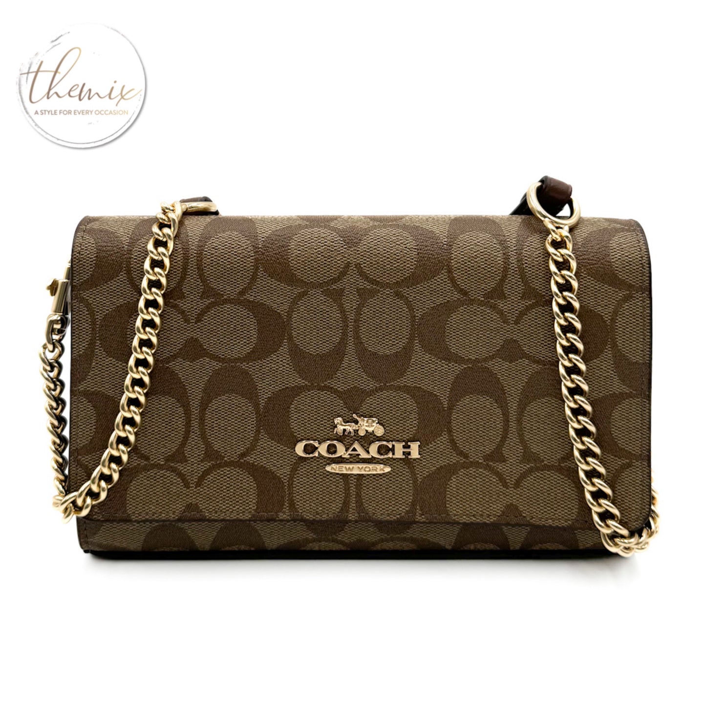 COACH Signature Flap Crossbody