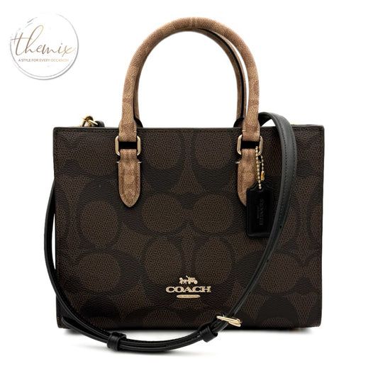 COACH Signature Blocked Maggie Small Tote