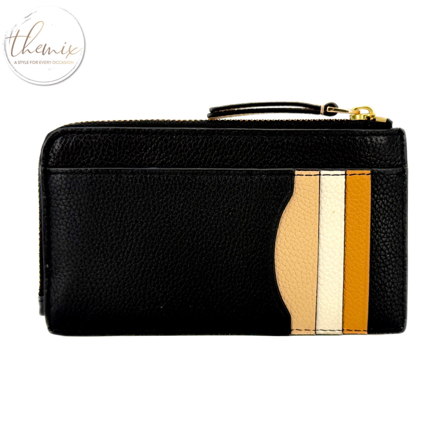 Tory Burch Color-Block Zip Card Case