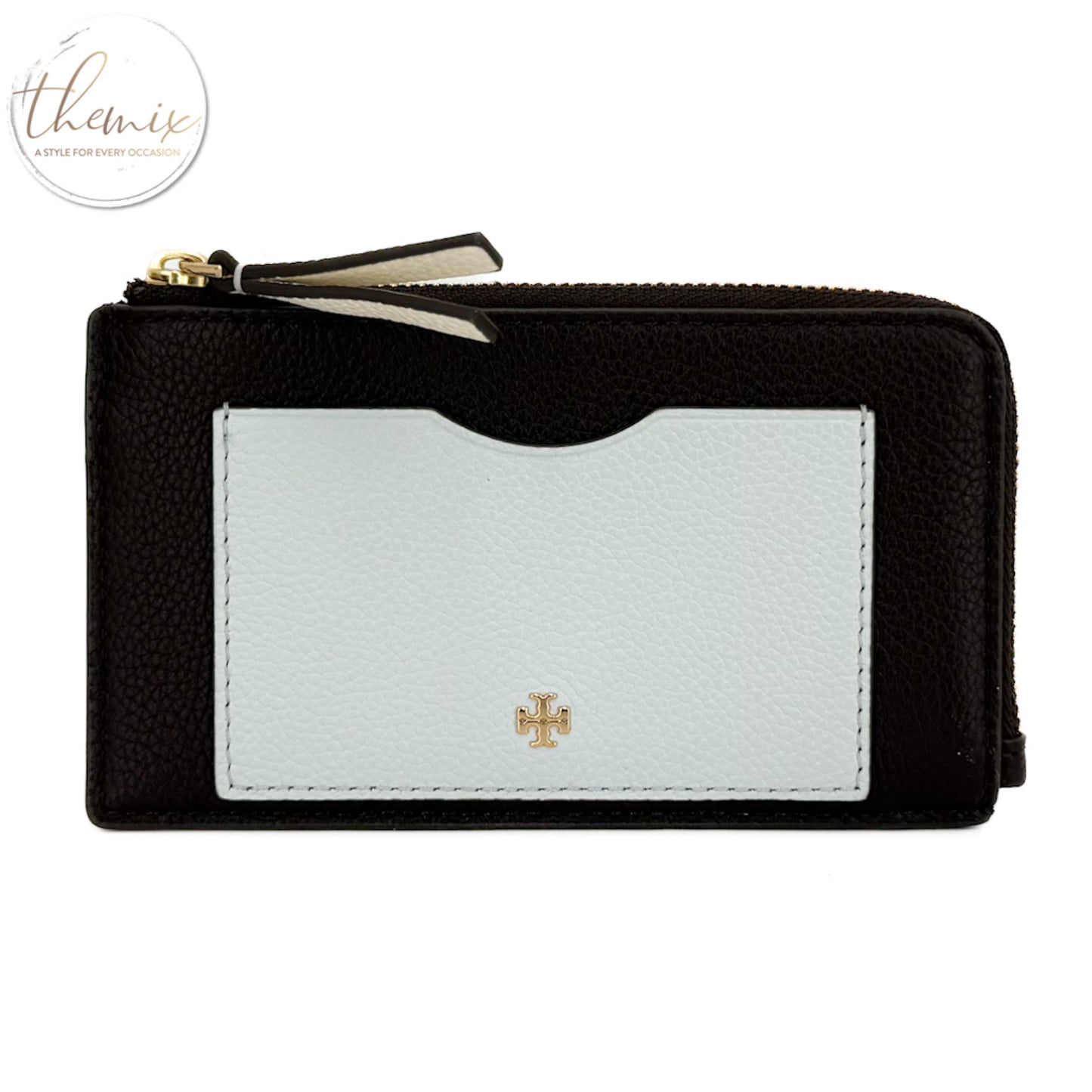 Tory Burch Color-Block Zip Card Case