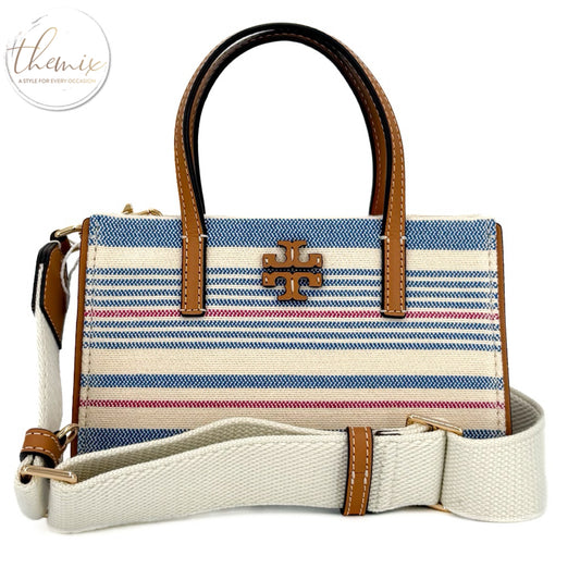 Tory Burch Blake Stripe Canvas Mini Tote