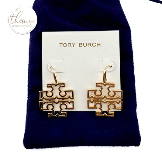 Tory Burch Britten Small Logo Drop Earring