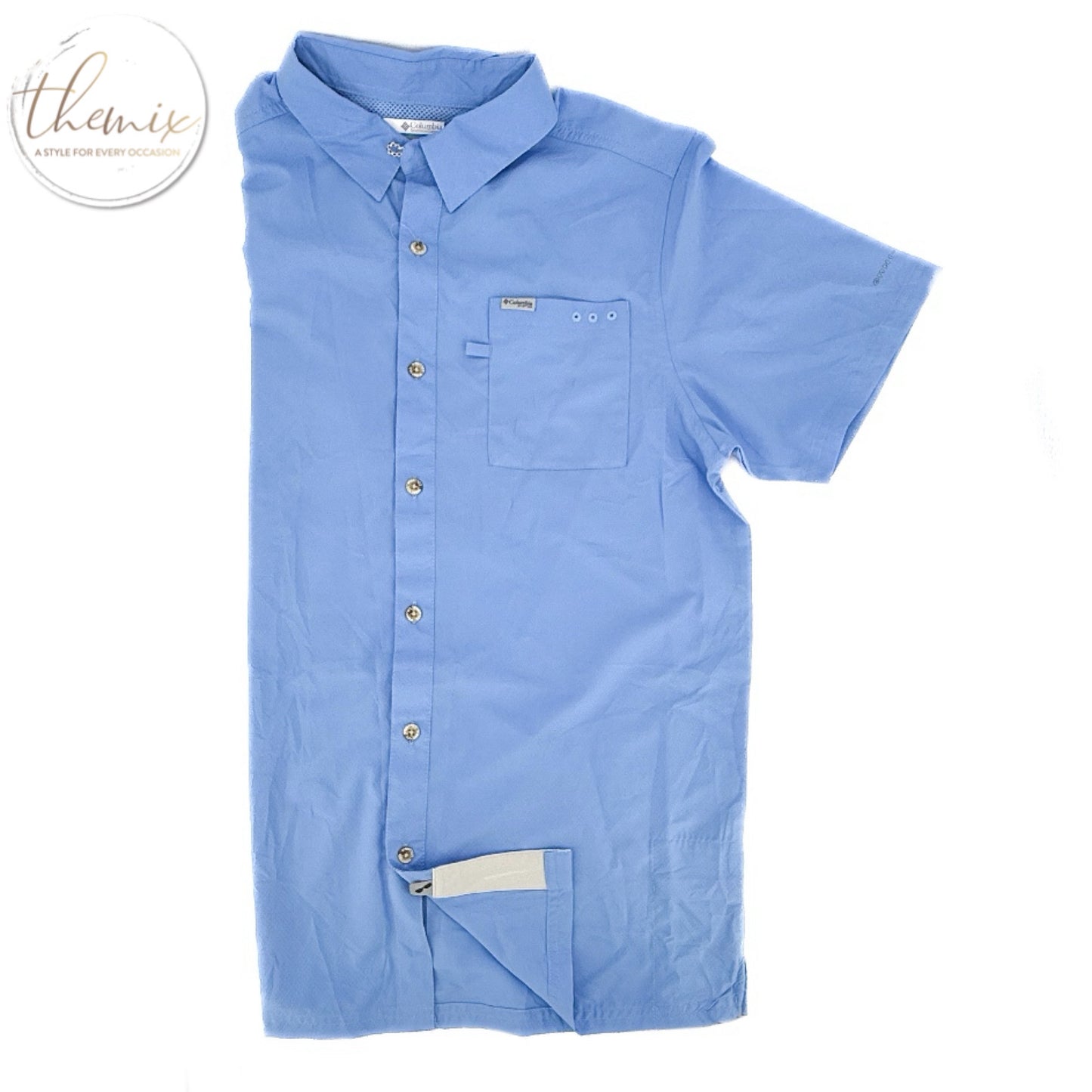 Columbia Male Bluefin Winds Camp SS Shirt