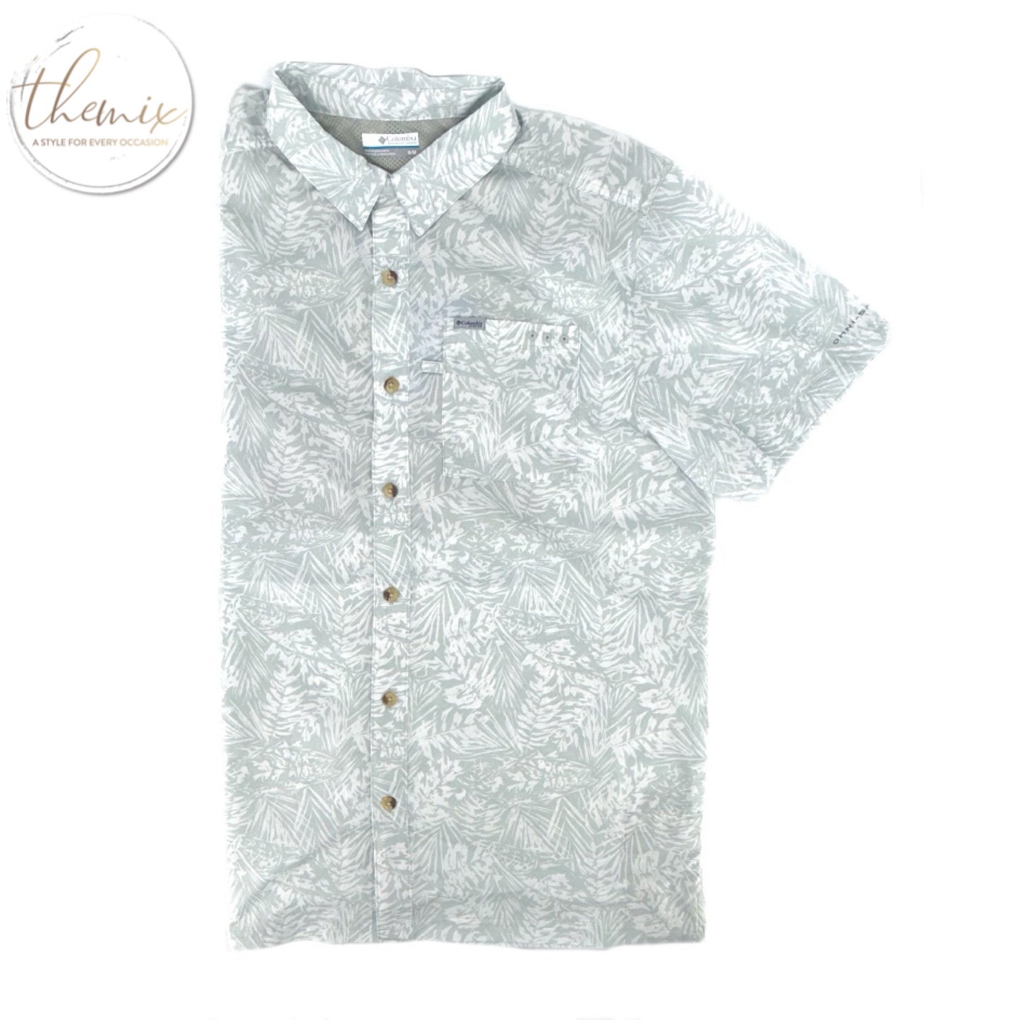 Columbia Male Super Bluefin Winds Camp SS Shirt