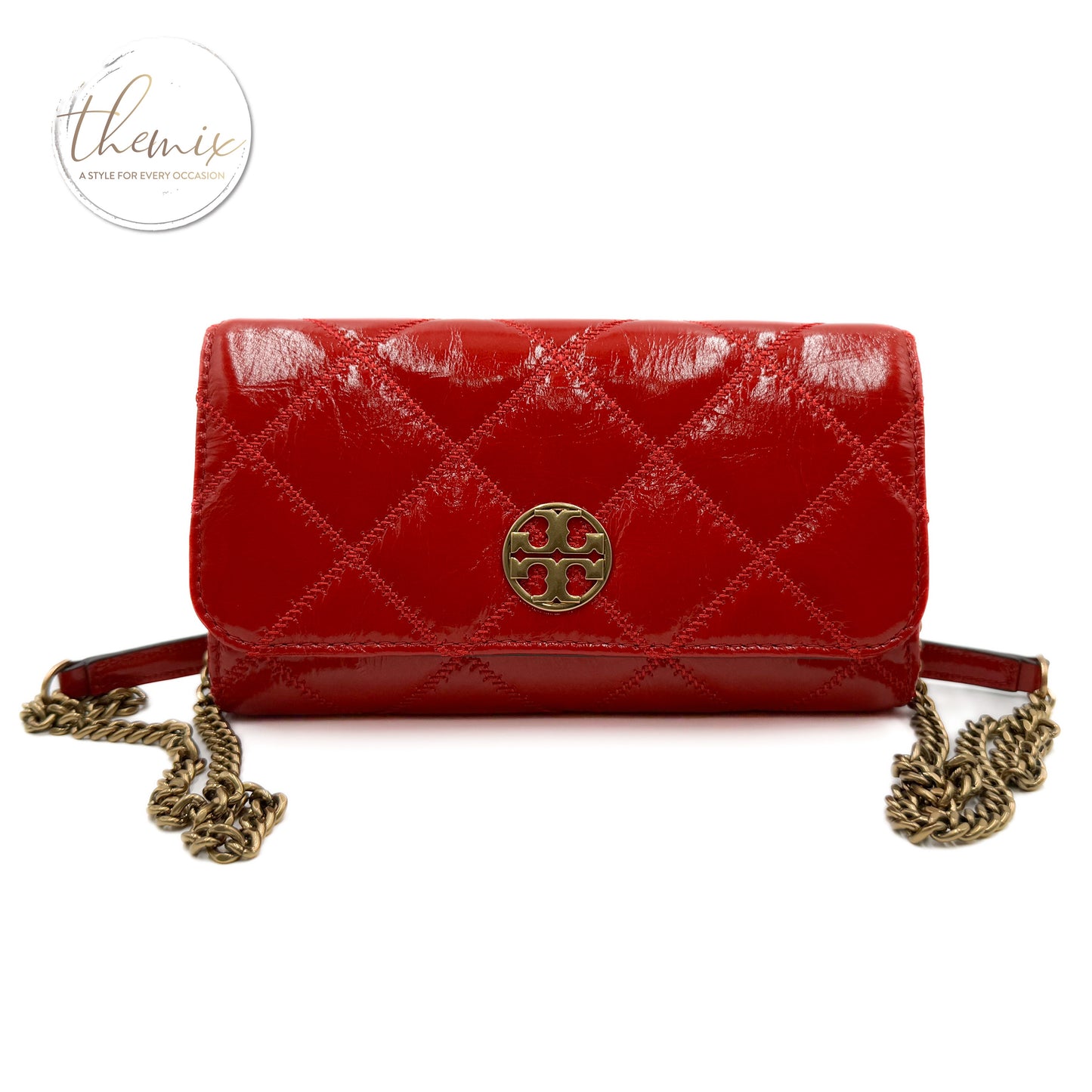 Tory Burch Willa Shine Chain Wallet/Crossbody