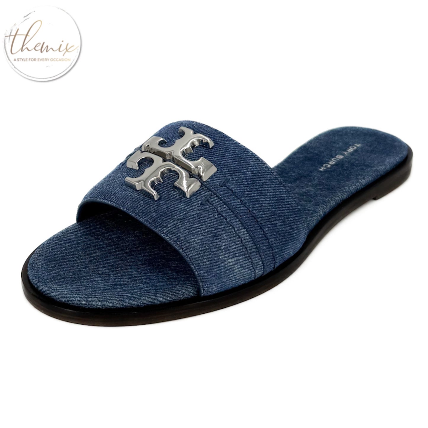 Tory Burch Denim Everly Slide
