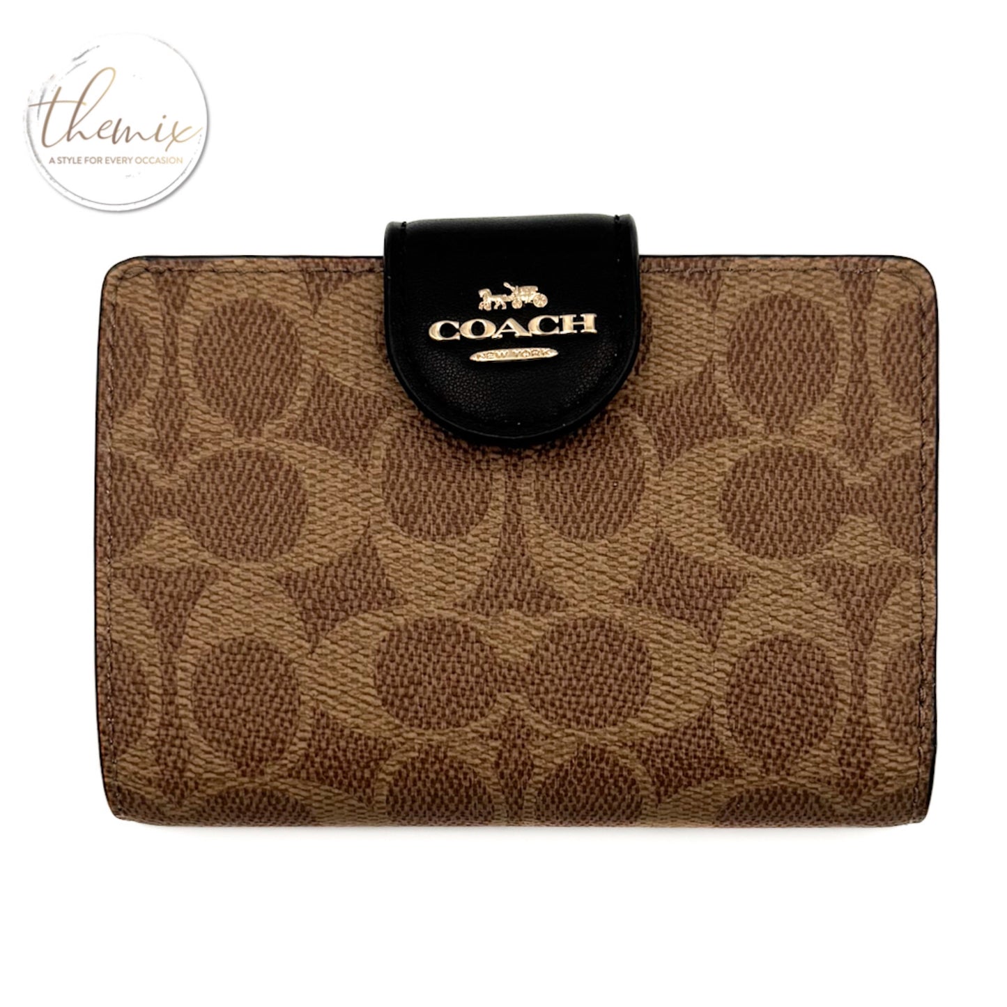 COACH Medium Corner Zip Signature Wallet