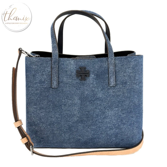 Tory Burch Blake Denim Suede Small Tote