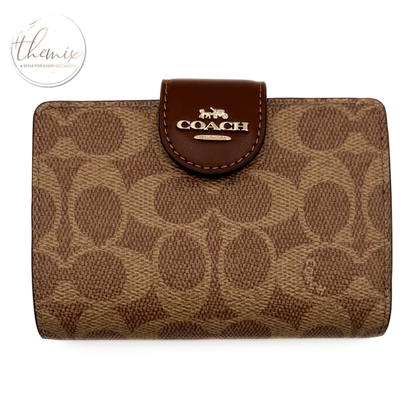 COACH Medium Corner Zip Signature Wallet