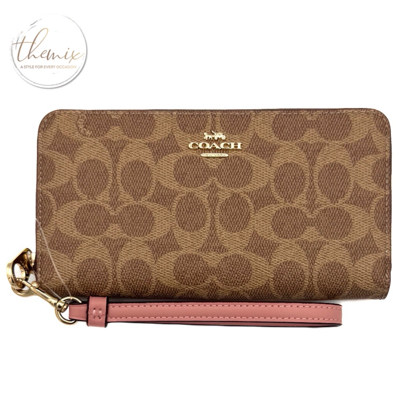 COACH Long Zip Around Wallet In Signature Canvas