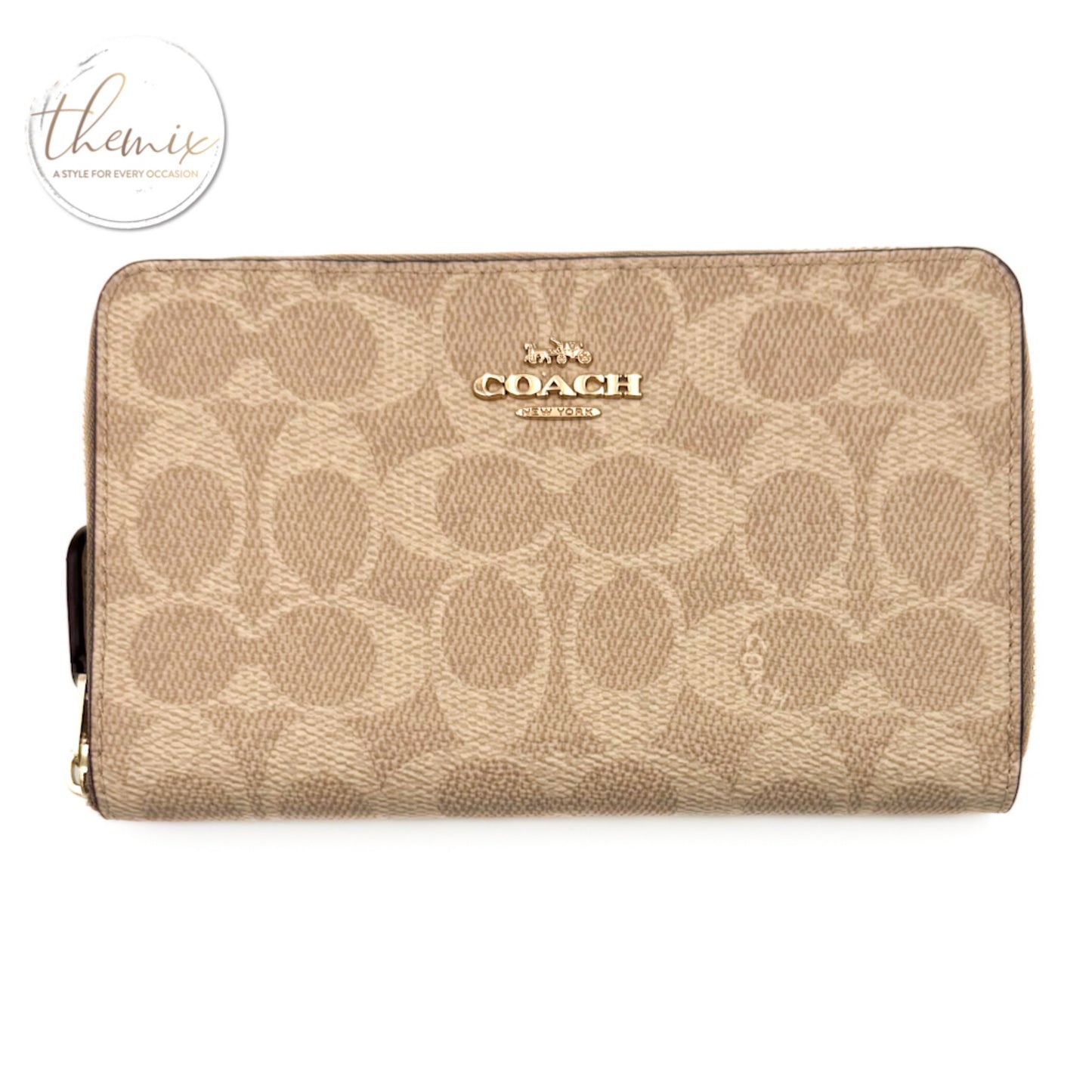 COACH Medium ZIP Signature Canvas Wallet