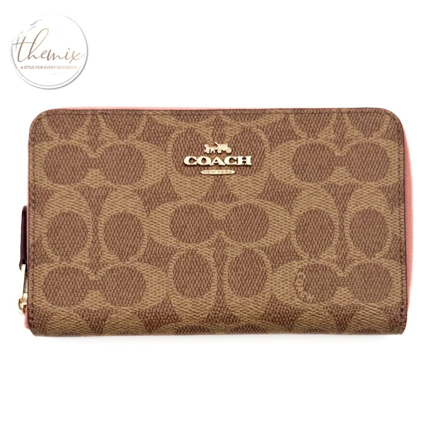 COACH Medium ZIP Signature Canvas Wallet