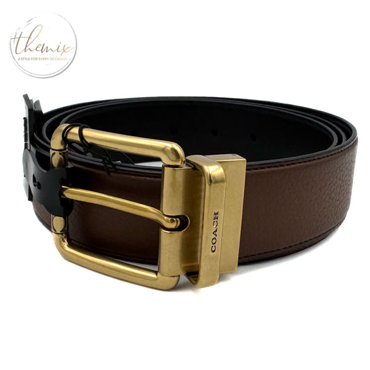 COACH Square Roller Buckle Cut To Size Reversible Belt