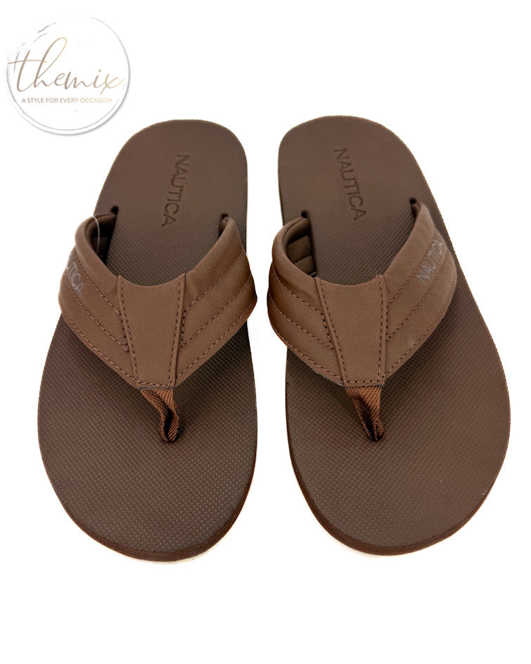 Nautica Tapped Men’s Logo Flip Flops