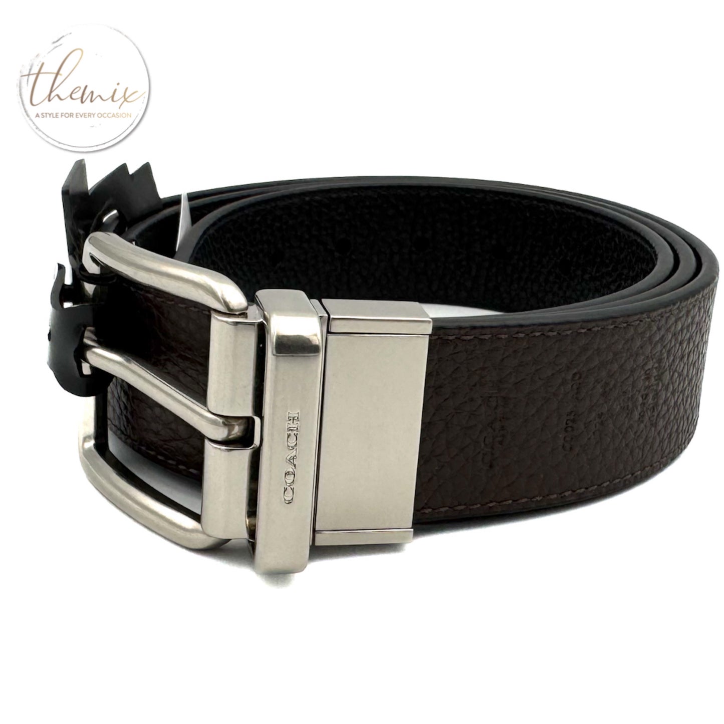 COACH Male Harness Buckle Cut To Size Reversible Belt