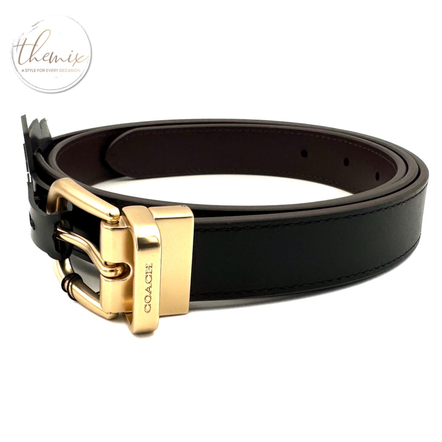 Coach Female Classic Buckle Cut To Size Reversible Belt