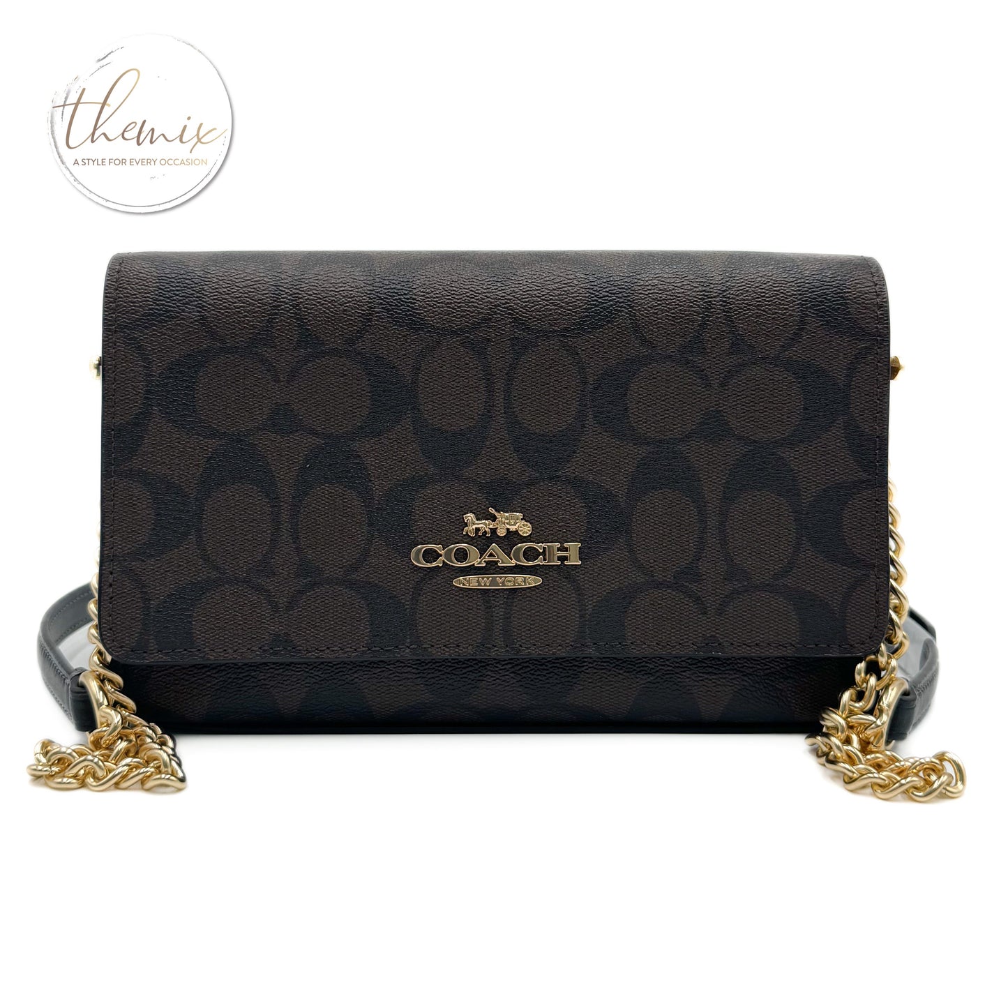 COACH Signature Flap Crossbody