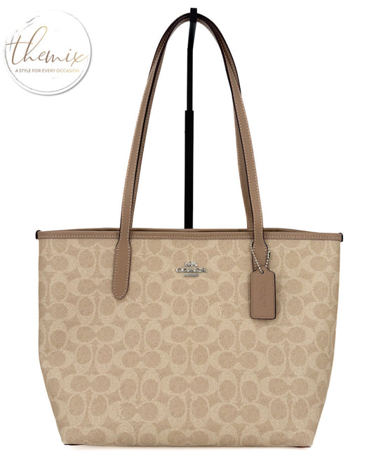 COACH Medium City Tote Bag In Signature Canvas