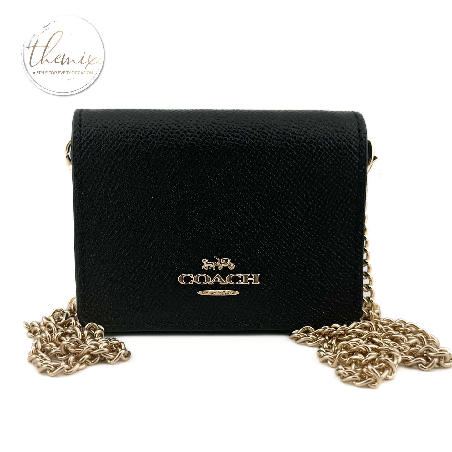 COACH Crossgrain Mini Wallet on Chain