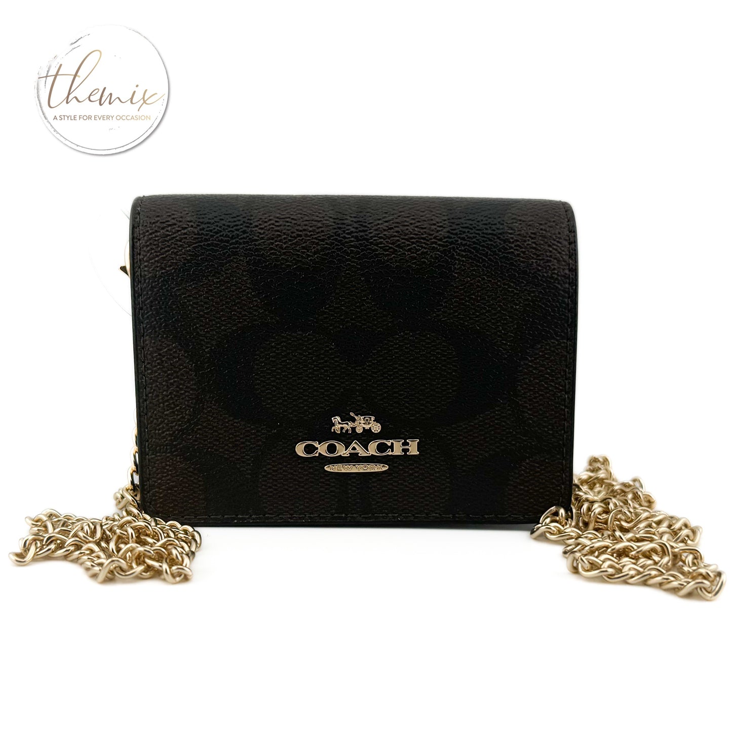 COACH Signature Mini Wallet on Chain