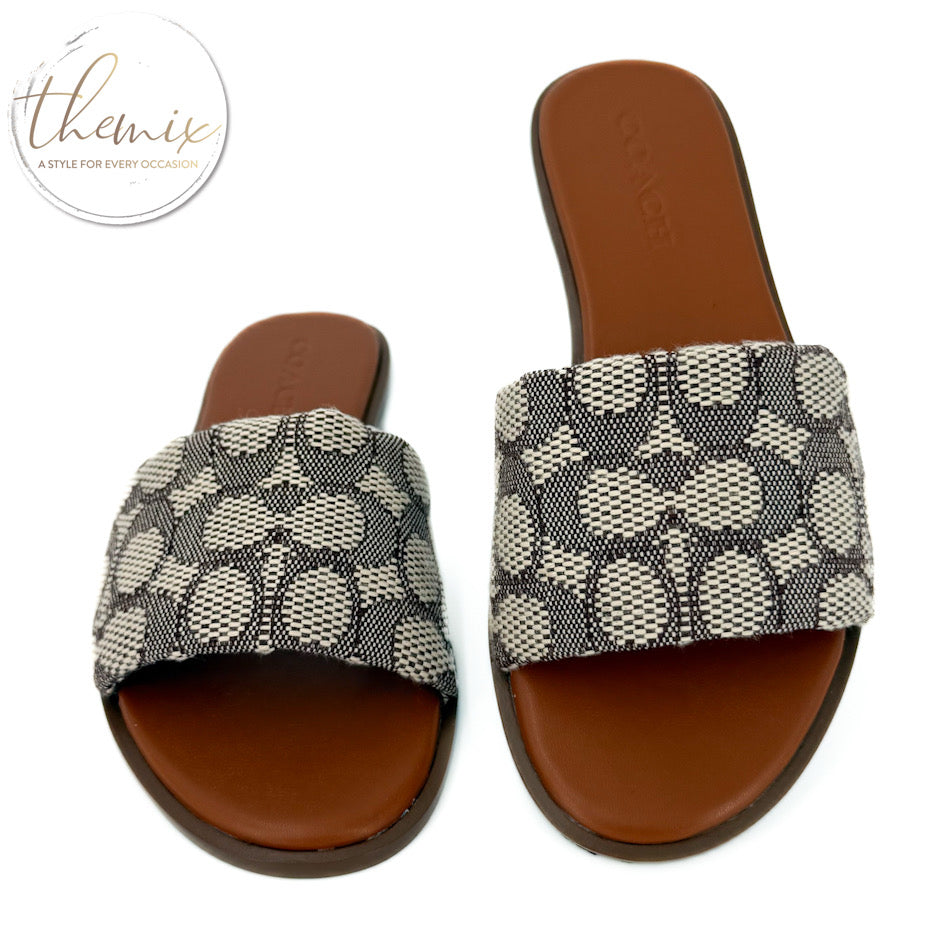 COACH Holly Signature Textile Jacquard Sandals