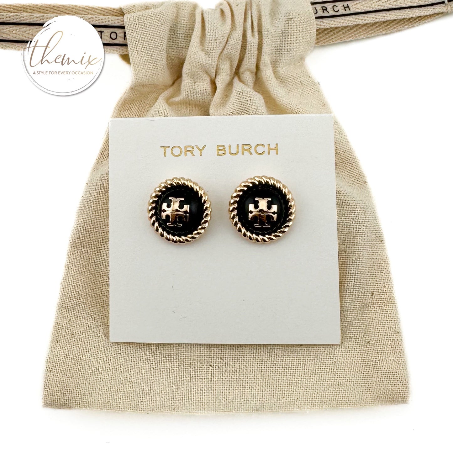 Tory Burch Rope Logo Resin Earring