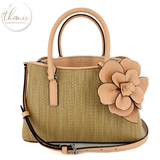 Kate Spade Thompson Street Straw Floral Small Satchel