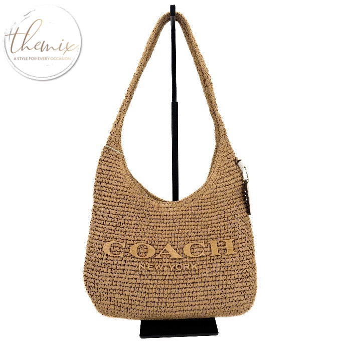 COACH Brooklyn Straw Shoulder Bag 28