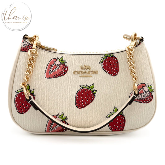 COACH Strawberry Print Teri Shoulder Bag
