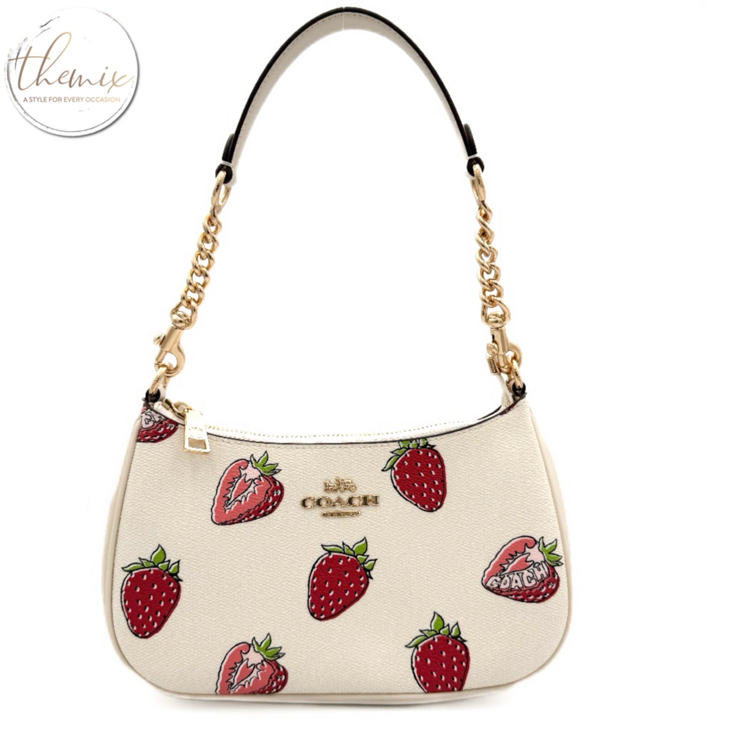 COACH Strawberry Print Teri Shoulder Bag