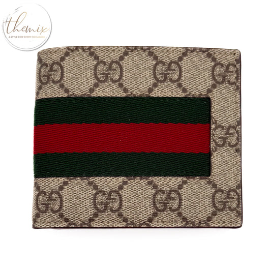 GUCCI In Signature Canvas Bifold Male Wallet